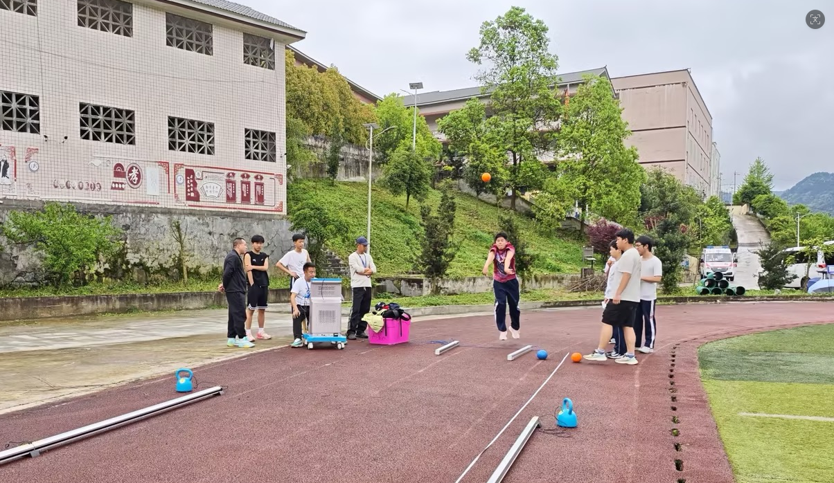 科技赋能体育中考,多项目测试现场